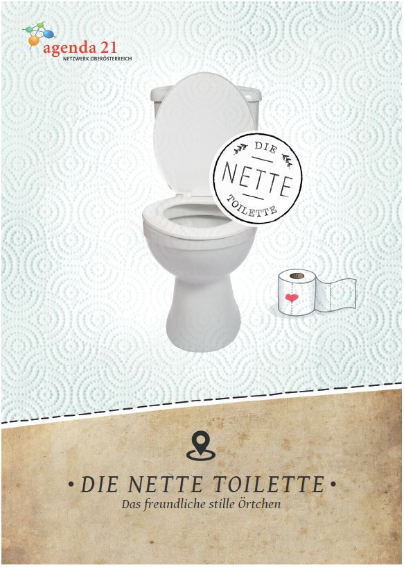Dekorative Darstellung einer Toilette